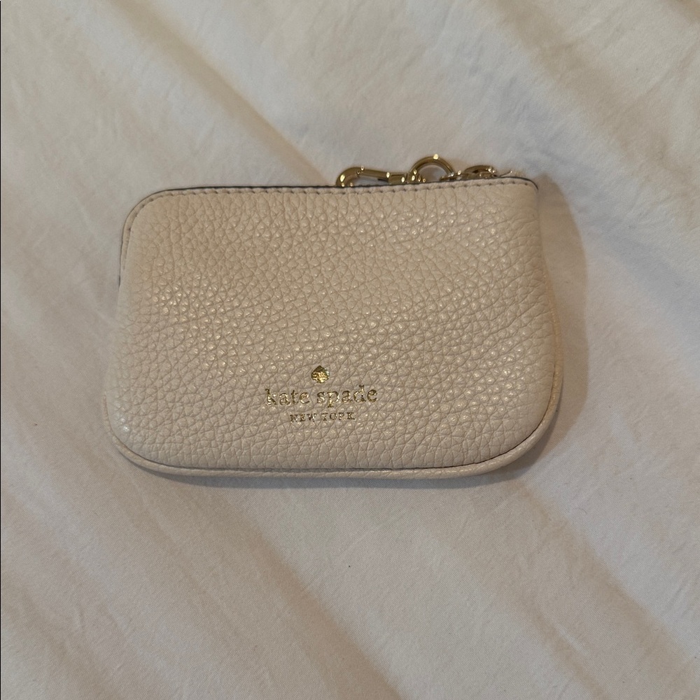 Kate Spade Ivory Leather Coin Pouch